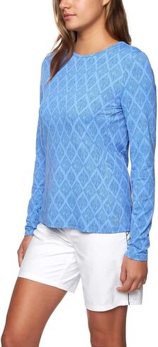 Hang Ten للسيدات بأكمام طويلة من Rashguard (طباعة جغرافية نكة، مقاس X-Large) in Kuwait