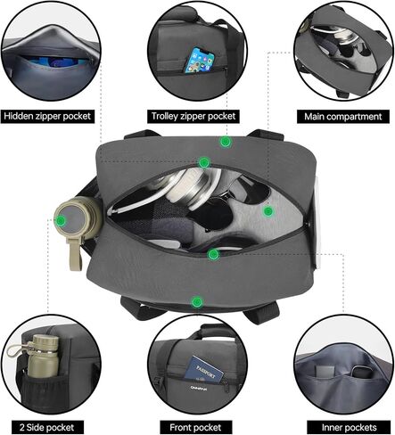 حقائب Omnpak Ryanair Cabin مقاس 40x20x25، حقيبة يد صغيرة تحت المقعد مع حزام كتف، حقيبة سفر محمولة 20 لتر in Kuwait