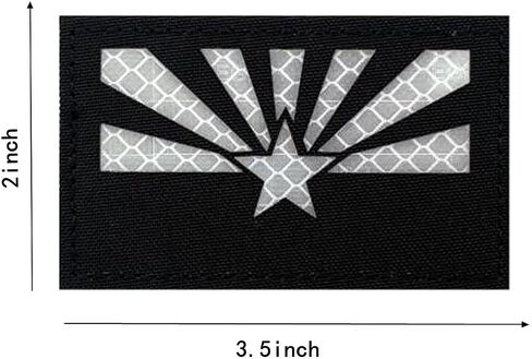 2 Pack Reflective Arizona Flag Patch States Flags Tactical Patch Flag Patch for Clothes Hat Patch Team Military Patch (Arizona(2 PCS)) in Kuwait