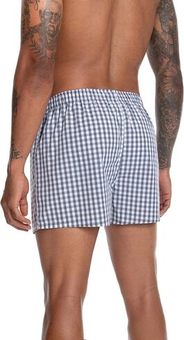 Nutria Mens Cotton Woven Boxers 3 Pack Classic Fit Loose Boxer Shorts for Men Elastic Waistband Moisture Wicking U12 in Kuwait