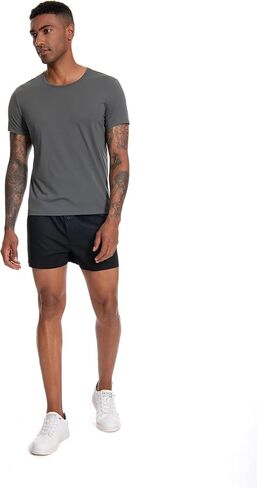 Nutria Mens Cotton Woven Boxers 3 Pack Classic Fit Loose Boxer Shorts for Men Elastic Waistband Moisture Wicking U12 in Kuwait