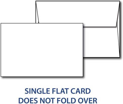 4" x 6" White Cardstock - Blank Stock for Invitations, Index or Note Cards - Heavy 80lb Cover Inkjet/Laser Printer Compatible (40 Cards with Envelopes) in Saudi Arabia