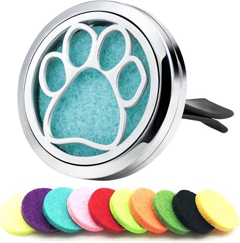 Car Aromatherapy Essential Oil Diffuser Vent Clips Car Diffuser Vent Clip Air Freshener 10 Felt Pads Cartoon Dinosaur Car Accessories for Women Gifts in Saudi Arabia