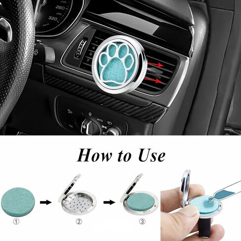 Car Aromatherapy Essential Oil Diffuser Vent Clips Car Diffuser Vent Clip Air Freshener 10 Felt Pads Cartoon Dinosaur Car Accessories for Women Gifts in Saudi Arabia