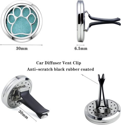 Car Aromatherapy Essential Oil Diffuser Vent Clips Car Diffuser Vent Clip Air Freshener 10 Felt Pads Cartoon Dinosaur Car Accessories for Women Gifts in Saudi Arabia
