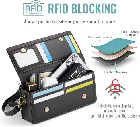 محفظة هاتف HERCOO صغيرة تمر بالجسم، محفظة معصم نسائية RFID مع جيب للهاتف in Saudi Arabia