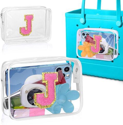 AIERSA Phone Holder with Letter Charms for Bogg Bag Accessories, Clear Insert Wallet Organizer for Bogg Bag for Simply Southern Bag Original All Models Beach Tote Bags in Saudi Arabia