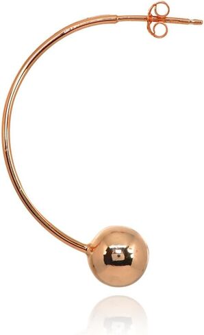 Sterling Silver Polished Curved Bead Dainty Fashion Earrings, 6mm, 8mm or 10mm in Saudi Arabia