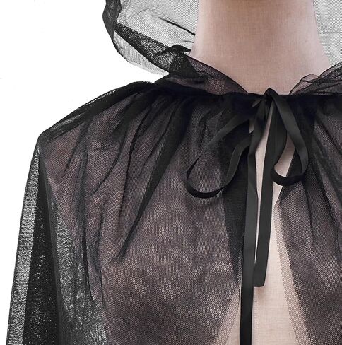Mayplous Halloween Costume Cloak for Women Adult's Cosplay Cape Long Tulle Cape Fancy Dress Hood Dress-up for Role Play in Kuwait
