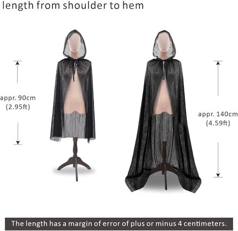 Mayplous Halloween Costume Cloak for Women Adult's Cosplay Cape Long Tulle Cape Fancy Dress Hood Dress-up for Role Play in Kuwait