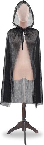 Mayplous Halloween Costume Cloak for Women Adult's Cosplay Cape Long Tulle Cape Fancy Dress Hood Dress-up for Role Play in Kuwait