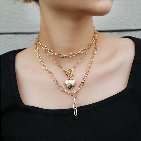 Chunky Choker Necklace Chunky Gold Choker Necklace Geometric Sphere Necklace Gold Thick Statement Necklace for Women in Kuwait