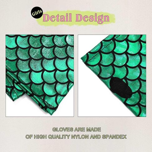 Women's Novelty Gloves Metallic Fingerless Gloves Fish Scale Gloves Cosplay Costume Gloves for Women and Girls in Saudi Arabia