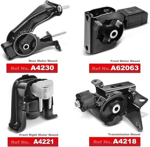 A-Premium 4PCS Engine Motor Mount and Transmission Mount Set Compatible with Toyota Corolla Matrix & Pontiac Vibe 2003-2008 L4 1.8L, Automatic Transmission, Replace# 123050D023, 88973356 in Saudi Arabia