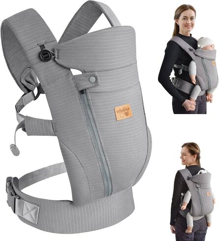 New Upgrade Ergonomic Baby Carrier Newborn Toddler Wrap Carrier,Hands Free Baby Sitting Support Sling,Breathable,Perfect for Infants/Chest Sling for Babies Shower Gift (Black) in Kuwait