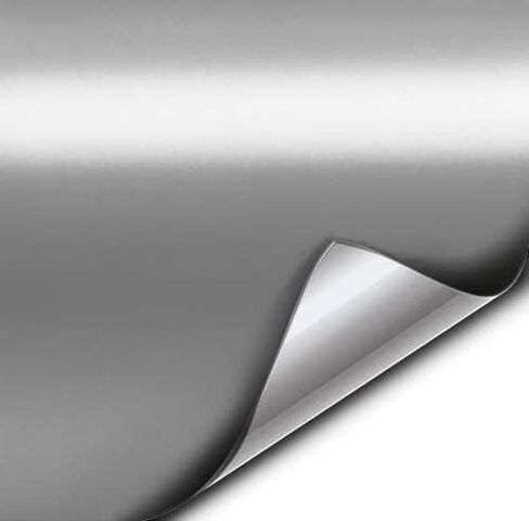 VViViD Silver Satin Chrome Vinyl Wrap Stretch Conform DIY Easy to Use Air-Release Adhesive (1ft x 5ft) in Saudi Arabia
