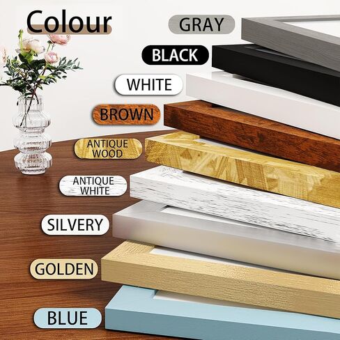 مجموعة إطارات صور Picrit مقاس 8 × 10 مكونة من 12 قطعة، عرض 5 × 7 مع حصيرة أو 8 × 10 بدون حصيرة، إطارات صور للتركيب على الحائط أو شاشة العرض على سطح الطاولة، أسود. in Kuwait