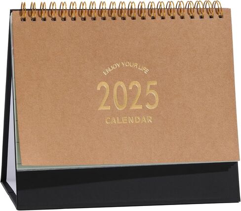 Small Desk Calendar 2024-2025, July 2024 - Dec 2025, Standing Flip Desk Calendar with To-do List & Notes, Metal Ring Twin-Wire Binding with Stickers, Monthly Desktop Calendar for Home Office (Green) in Saudi Arabia