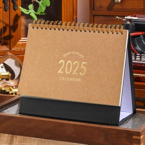 Small Desk Calendar 2024-2025, July 2024 - Dec 2025, Standing Flip Desk Calendar with To-do List & Notes, Metal Ring Twin-Wire Binding with Stickers, Monthly Desktop Calendar for Home Office (Green) in Saudi Arabia