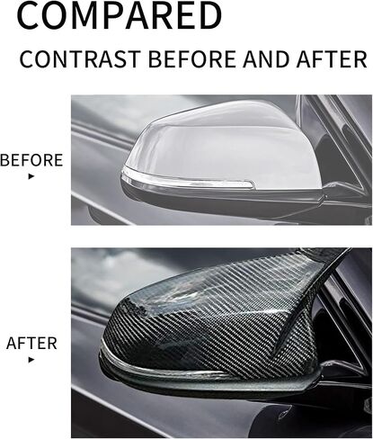 أغطية أغطية مرايا من ألياف الكربون، أغطية أغطية مرآة الرؤية الخلفية من ألياف الكربون لسيارة BMW F20 F22 F23 F30 F31 F32 F33 F36 F87 M2 X1 E84 - استبدال مباشر in Kuwait
