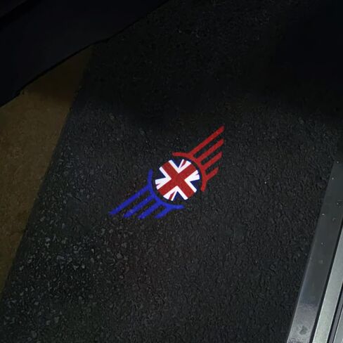 2 pcs LED Car Door Logo Lights Courtesy Projector Laser Puddle lamp Ghost Shadow Light Accessories Compatible with r55/r56/r57/r58/r59/r60/r51/f54/f56/f55/f60 (03) in Saudi Arabia