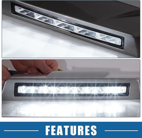 Car Daytime Running Light with Harness Bar Bumper Grille Driving Lamp for Toyota Land Cruiser LC70 LC76 LC77 LC78 LC79, White Light (Set of 2) in Saudi Arabia