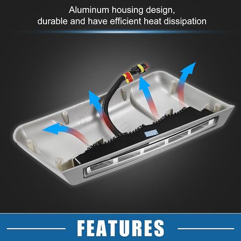 Car Daytime Running Light with Harness Bar Bumper Grille Driving Lamp for Toyota Land Cruiser LC70 LC76 LC77 LC78 LC79, White Light (Set of 2) in Saudi Arabia