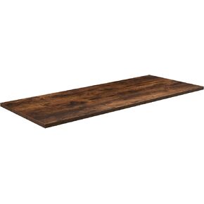 VIVO 55 x 24 inch Universal Solid One-Piece Square Corner Table Top for Standard and Sit to Stand Height Adjustable Home and Office Desk Frames, Rustic Vintage Brown, DESK-TOP55N-S