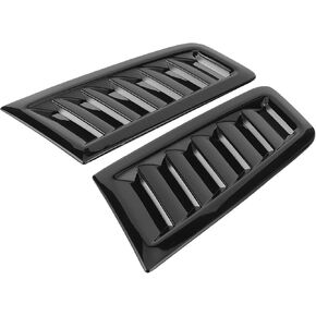 Car Bonnet Vents,2Pcs Universal Bonnet Air Vents Engine Hood Car Exterior Parts for Focus RS MK2 (Glossy Black)