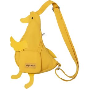 Kawaii Purse Cute Duck Crossbody Bag Novelty Animal Messenger Purse Unique Canvas Shoulder Bag