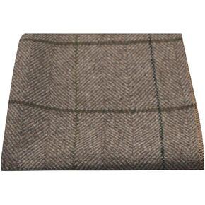 Luxury Peanut Brown Tweed Pocket Square, Handkerchief