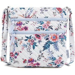 Vera Bradley Women's Cotton Triple Zip Hipster Crossbody Purse