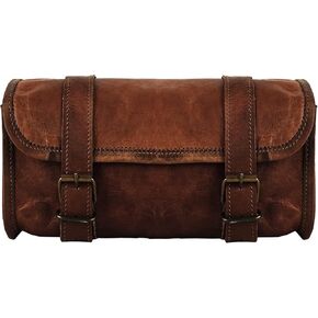 Premium Leather Saddle Bags Motorcycles - Durable and Spacious Motorcycle Saddlebags - Classic Design Saddle Bags for Secure Storage (3 Black Biker Set)