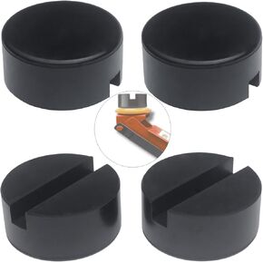 Floor Jack Pad Adapter 4 Ton Universal Rubber Slotted Frame Rail Pinch Welds Protector Floor Jack Rubber Pad（4 Pack）