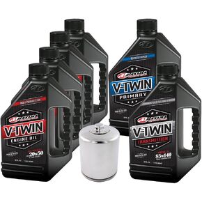 MaximaHiflofiltro VTTOCK15 Complete Engine Oil Change Kit for V-Twin Full Synthetic Harley Davidson Twin Cam, 6 Quart