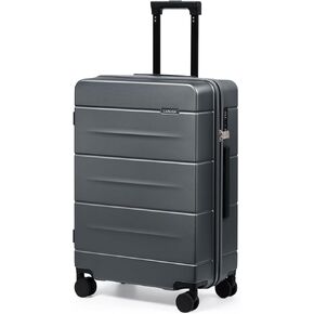 24 Inch Carry On Luggage Hardside PC Spinner TSA Lock Telescopic Handle, Carry On Suitcases with Wheels, Pink (Pink, 24-Inch)