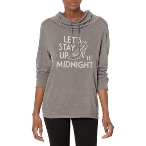 Disney Princesses Cinderella Midnight Women's Cowl Neck Long Sleeve Knit Top