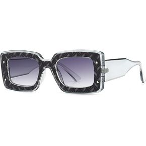 mincl Fashion Square Sunglasses For Women Men Rivet Decoration Luxury Ladies Sun Glasses UV400 Shades Lady Leopard Eyewear