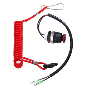 Kill Switch Cord, Outboard Engine Motor Kill Switch & Safety Tether Lanyard for Marine Mercury Tohatsu