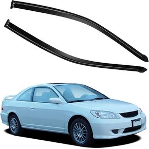 OCPTY Window Visors Fits for 2001-2005 For Honda For Civic Tape-on Rain Guards Side Window Wind Deflectors 2 Pieces(2PCS Front)