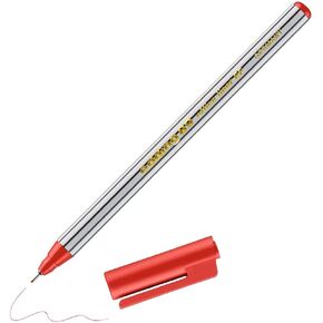 Edding 89 Fine Felt-Tip Pen - Red - 1 Pen - Extra Fine Round Tip - 0.3 mm - Fine Felt for Fine and Accurate Writing - Highlighting and Drawing - for Office, School and Home