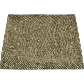 Fern Green Herringbone Pocket Square, Handkerchief, Tweed