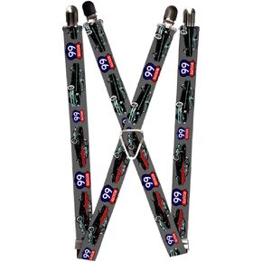 Buckle Down Men's Suspender-Route 66