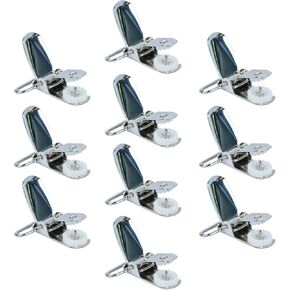 MELOTOUGH 1 Inch Suspender Clips Metal No Slip Suspender Clip with Plastic Gripping Teeth