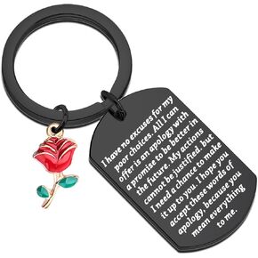 Sorry Gifts Funny Apologizing Keychain Idea I Hope You Accept These Words Of Apology for Him Her Forgive Me Gift