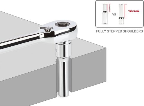 TEKTON 1/2 Inch Drive 6-Point Socket and Ratchet Set, 83-Piece (3/8 - 1-5/16 in., 10-32 mm) | SKT25302 in Kuwait