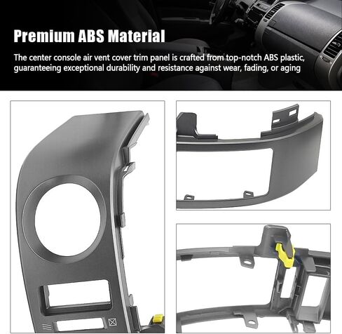 Air Vent Panel Trim 2Pcs Fit for Toyota Prius 1.5L 2004-2009 Middle Air Outlet Frame Cover AC Air Vent Panel Replace 55670-47060 55680-47020 Left and Right in Kuwait