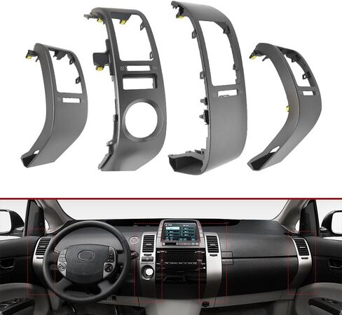 Air Vent Panel Trim 2Pcs Fit for Toyota Prius 1.5L 2004-2009 Middle Air Outlet Frame Cover AC Air Vent Panel Replace 55670-47060 55680-47020 Left and Right in Kuwait
