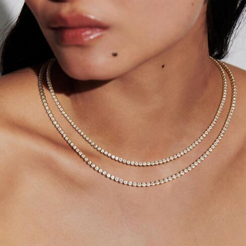 Silver Layered Necklaces for Women Trendy Shiny Twisted Rope Chain Necklace Dainty 925 Sterling Silver Plated Choker Necklace with Bracelet Jewelry Set for Women in Saudi Arabia