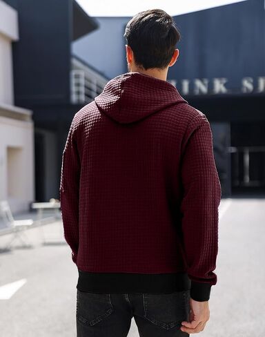 Mens Zip Up Hoodie Full-Zip Sweatshirt Lightweight Loose Fit Hooded Jackets in Saudi Arabia